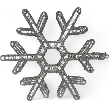 Vánoční osvětlení 3D vánoční LED světelná dekorace - Vločka 800 LED (45 cm) Vánoční osvětlení: Teplá bílá