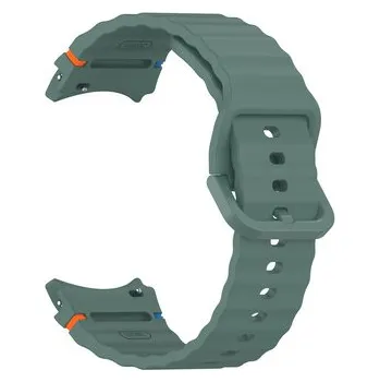 Chytré hodinky Vroubkovaný řemínek s barevnou přezkou pro Samsung Galaxy Watch 7,Olivová