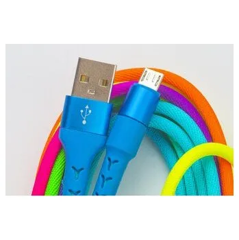 Datový kabel Barevný kabel USB na MICRO-USB 1m