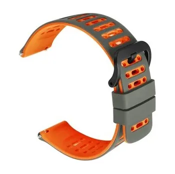 Chytré hodinky Dvojbarevný řemínek s přezkou 22mm,Zeleno-oranžový