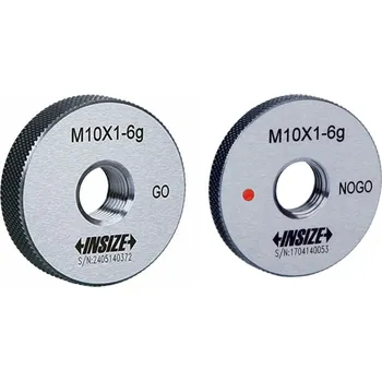 Metrický závitový kroužek M13 s jemným stoupáním INSIZE Stoupání: 1,5 mm, Tolerance: 6g, GO