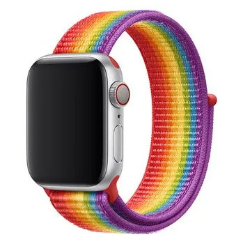 Chytré hodinky Nylonový řemínek pro Apple Watch 42/44/45/46/49mm,Duhová
