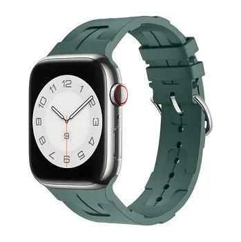Silikonový řemínek se vzorkem pro Apple Watch 42/44/45/46/49mm,Zelená