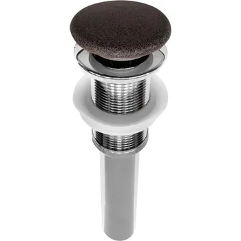 Výpust s betonovou zátkou, černý granit