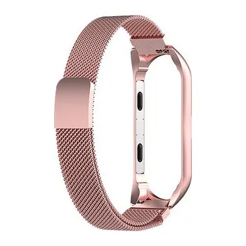 Příslušenství k fitness náramku Milánský tah magnetické zapínání Mi Band 3/4,Růžová,Xiaomi Mi band 3/4