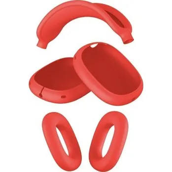 Silikonový set 3v1 pro Airpods Max,Červená
