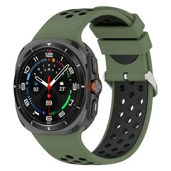 Chytré hodinky Dvojbarevný řemínek pro Samsung Galaxy Watch Ultra,Zeleno-černý