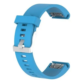 Řemínek na hodinky QuickFit silikonový hladký řemínek s přezkou 20mm,Modrý