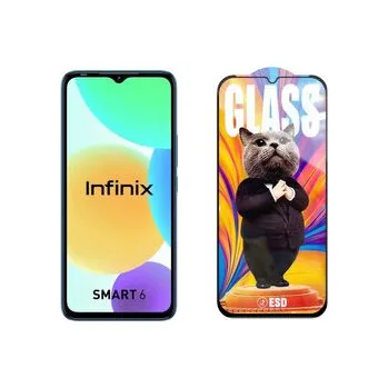 3D Ochranné tvrzené sklo na Infinix Smart 6 - Mr. Cat ESD