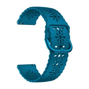 Chytré hodinky Řemínek s perforováním a přezkovým zapínáním 22mm,Petrolejová s barevnou přezkou