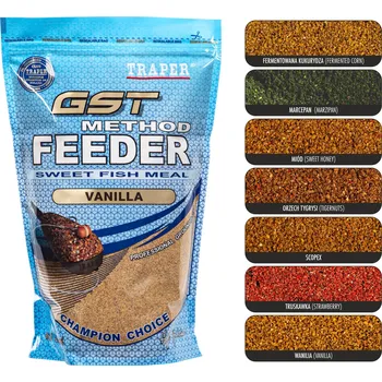 Návnadová surovina Traper Vnadící směs GST Method Feeder 1kg Příchuť: Scopex