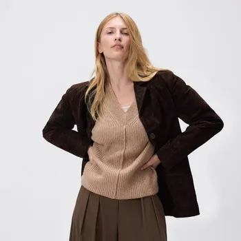 Dámský svetr Reserved - Svetr oversized - kávová - 279GV-84M - 279GV-84M-XS