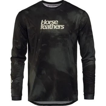 Cyklistické oblečení Horsefeathers Quantum Ls Bike dres XXL černá/béžová - 10 % pro přihlášené BFEXTRA10