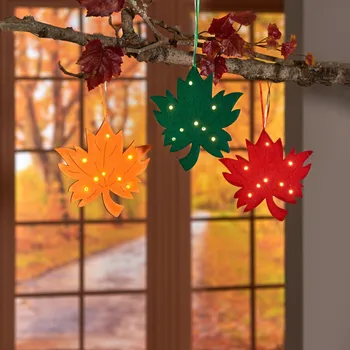 LED dekorace List zelená