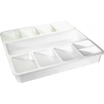 Příborník do zásuvky Úsporný příborník široký bílá 40x40x5,5 cm