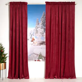 Závěs 1 závěs na dveře s třpytkami červená 140 x 230 cm. 1 ks.