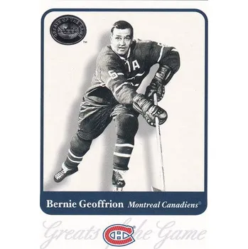 Karetní hra řadová karta BERNIE GEOFFRION 01-02 Greats of the Game číslo 37