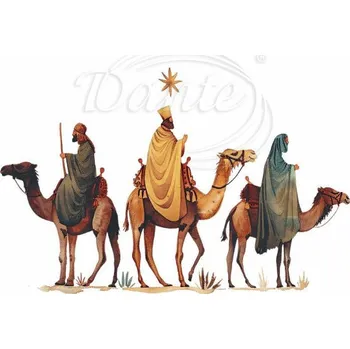 Textilní nažehlovací páska Dante Nažehlovačka Tři králové - 12 x 7 cm