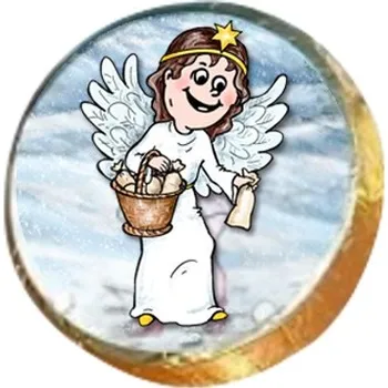 Čokoláda Pepeho Čokoláda ANDĚL tolar (MINCE) 17g Vídeňský dortím mini - RAKOUSKO