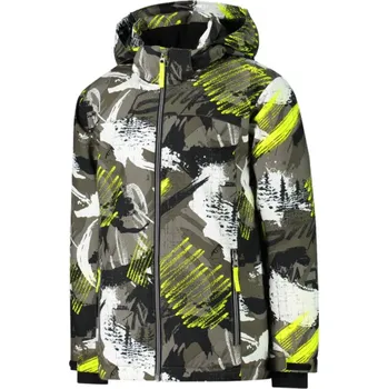 Dětská bunda CMP KID JACKET Snaps Hood Olive/Yellow Fluo - 128