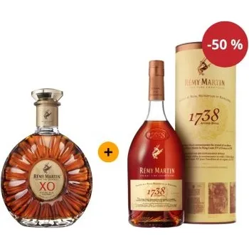 Brandy Akce: Druhá láhev za půlku Remy Martin XO 0,7 L 40% + Remy Martin 1738 Accord Royal 0,7 L 40%