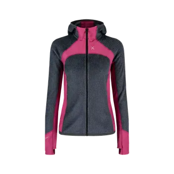 Dámská mikina Dámská mikina na zip Montura Vertigo PTC Alpha FZ Hooded Maglia Woman piombo/baton rouge S