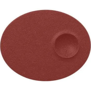 Talíř Rak|-|Barva#-#tmavě červená Talíř oválný 18cm Circus tmavě červená, RAK-NFMROP18DR, RAK