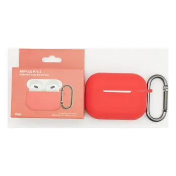 Příslušenství pro sluchátka Jednobarevný obal s karabinou pro AirPods PRO / 2 PRO,Red
