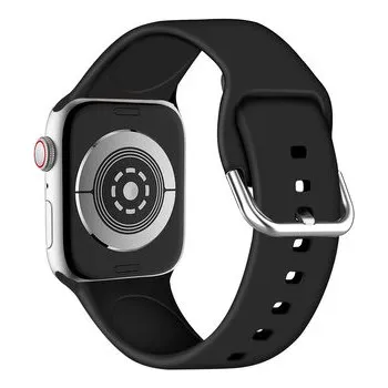 Chytré hodinky Jednobarevný řemínek s přezkou pro Apple Watch 38/40/41/42(S10)mm,Černá