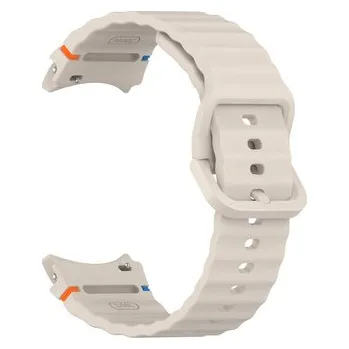 Chytré hodinky Vroubkovaný řemínek s barevnou přezkou pro Samsung Galaxy Watch 7,Slonová kost