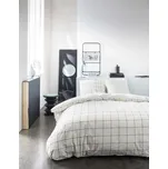 Povlečení CUBE bílá/šedá dvoulůžko 220x200 + 2ks 70x90 cm 220 x 200 cm 70 x 90 cm