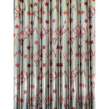 Dárková taška IG Design group Balící papír holografický - Happy Birthday 200 x 70 cm