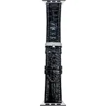 Lesklý koženkový řemínek pro Apple Watch 38/40/41/42(S10)mm,Černá