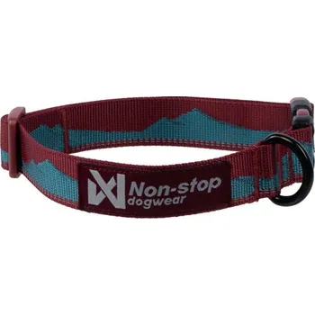 Obojek pro psa Non-stop dogwear Obojek Trail quest collar | teal/vínová Velikost: S