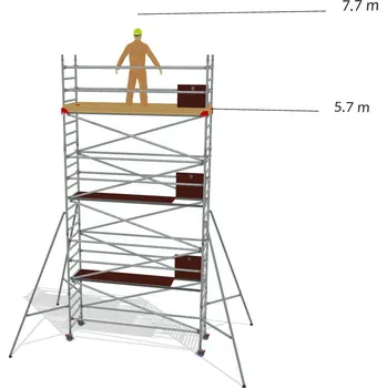 Lešení Hliníkové lešení Klimatek - výška 7,7 m - 3,2 m x 0,85 m (d/š)
