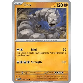 Sběratelská karetní hra Pokémon MEG 070/132 Onix - Mega Evolution Stav: Near Mint, Verze: REVERSE HOLO