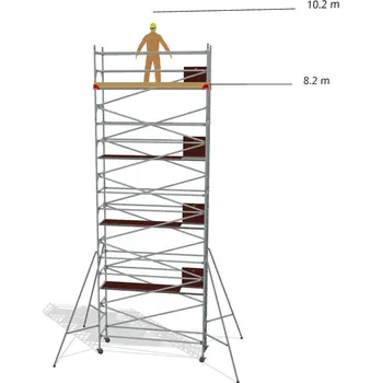 Lešení Hliníkové lešení Klasiko - výška 10,2 m - 3,2 m x 0,85 m (d/š)