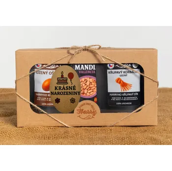 Dárková krabička Křupavý uzený MIX 3ks krásné narozeniny (Křupavý uzený MIX 3ks krásné narozeniny)