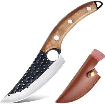 IZMAEL Kuchyňský sekací nůž OK 18423 Hnědá/S pouzdrem 14.6 cm