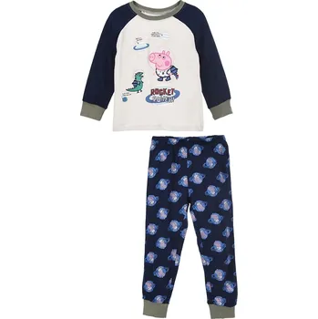 Dívčí pyžamo Bílo-modré chlapecké pyžamo Peppa Pig Velikost: 116