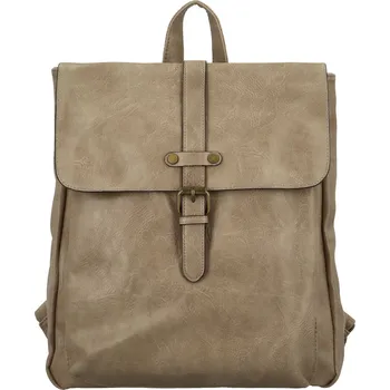 Městský batoh Trendy dámský koženkový batoh Edrian, tmavě béžový