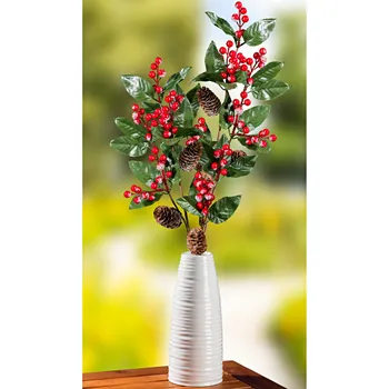 Vánoční dekorace Větvička jeřabin