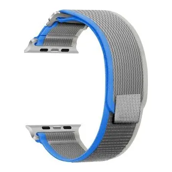 Chytré hodinky Nylonový řemínek se stahovacím poutkem a sponou pro Apple Watch 38/40/41/42(S10)mm,Šedo-modrá