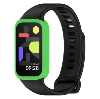 Chytré hodinky Dvojbarevný silikonový náramek pro Mi Band 9 Active / Redmi Band 3,Černo-Zelená