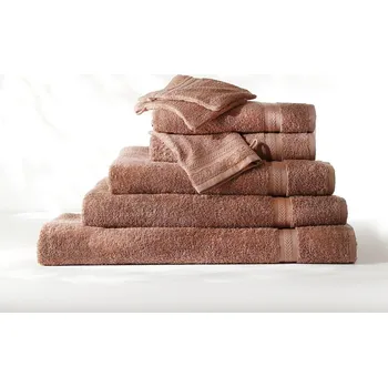 Ručník Froté ručník s výšivkou hnědá 50 x 100 cm