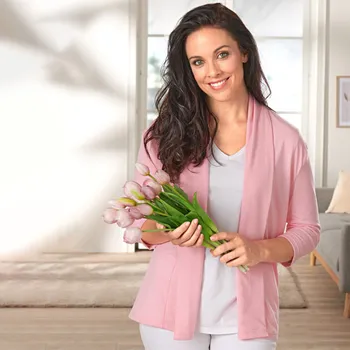 Dámské tričko Kardigan růžová 3XL