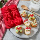 Silikonová forma na pečení Vánoce červená