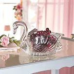 Skleněná mísa s labutí transparentní