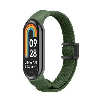 Chytré hodinky Pletený náramek s magnetickým zapínáním Mi band 8/9/10,Khaki