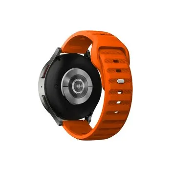 Chytré hodinky Perforovaný strukturovaný řemínek 20mm,Oranžová